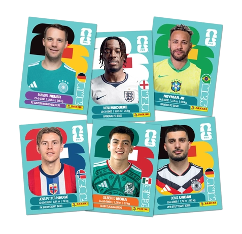 Neue Spieler Sticker im Panini FIFA World Cup 2026 Sticker Update Set