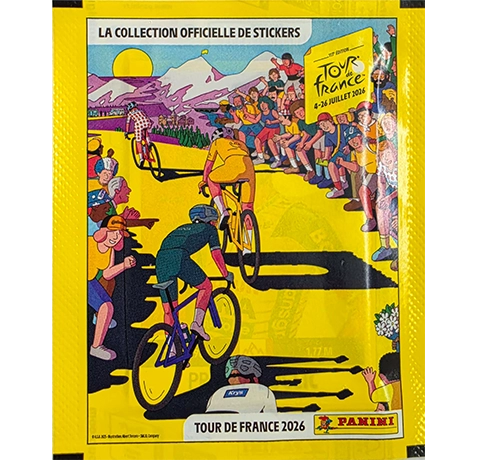 Panini Tour de France 2026 Stickertüte mit 5 offiziellen Panini Stickern