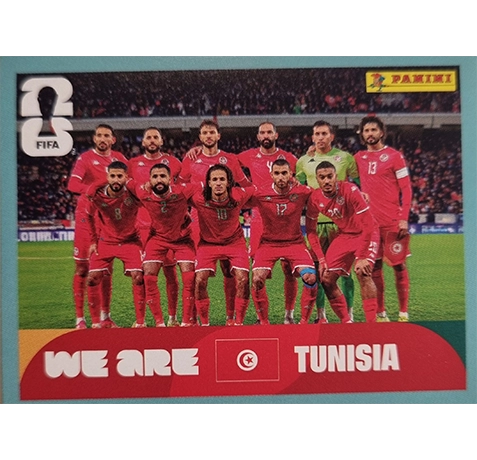 Road to FIFA World Cup 2026 Tunesien Teamfoto Glitzer Sticker TUN 13