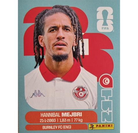Panini FIFA World Cup 2026 Hannibal Mejbri Tunesien Sticker TUN 14