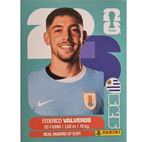 Panini FIFA World Cup 2026 Federico Valverde Uruguay Sticker URU 10