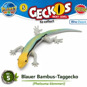 PLANET WOW Geckos Next Level Blauer Bambus-Taggecko Nr. 5 mit Metallic-Effekt
