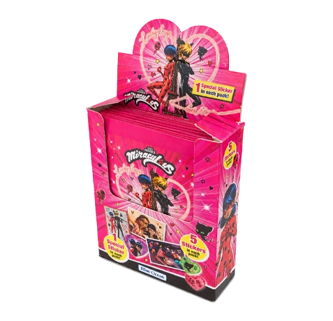 Miraculous Friends Forever Sticker Display mit 24 Tüten