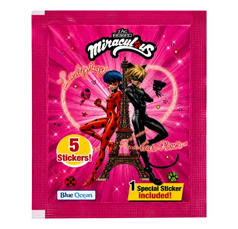 Miraculous Friends Forever Stickertüte mit fünf Stickern