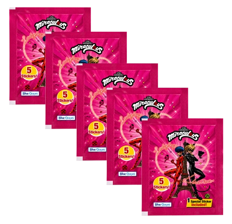 Miraculous Ladybug 5 Stickertüten mit 25 Stickern