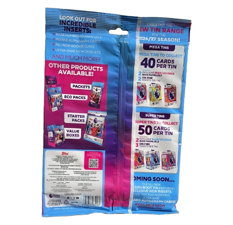 Rückseite des Topps Premier League Flagship Mega Multipacks 2026/27