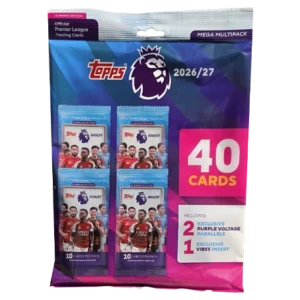 Topps Premier League Flagship Mega Multipack 2026 mit 40 Trading Cards