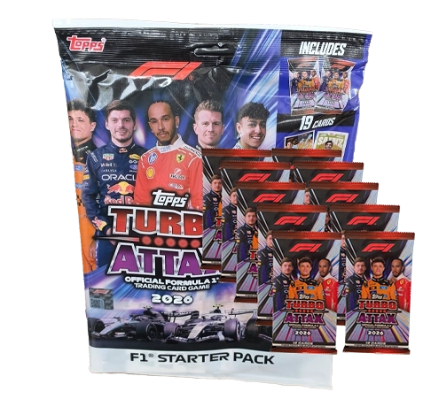 Topps Turbo Attax 2026 Starterpack mit 10 Boostern und 79 Karten