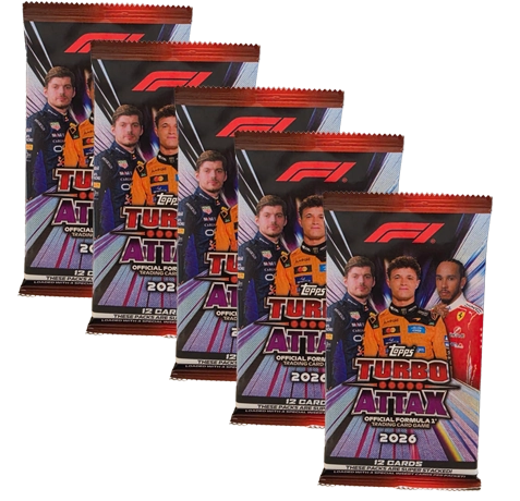 Topps Turbo Attax 2026 5 Booster Bundle mit 30 Trading Cards