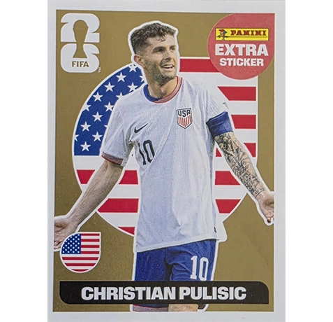 Panini FIFA World Cup 2026 Christian Pulisic Gold Extra Sticker