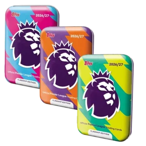 Topps Premier League Flagship Mega Tin Set 2026 mit allen 3 Designs