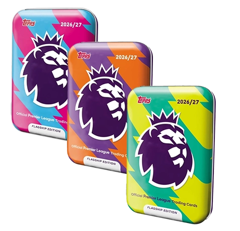 Topps Premier League Flagship Mega Tin Set 2026 mit allen 3 Designs