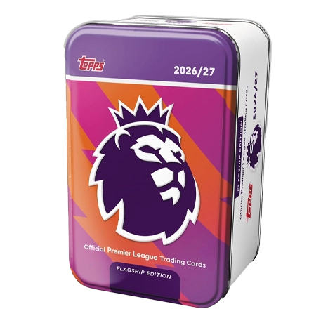 Topps Premier League Flagship Super Tin 1 2026 mit 50 Trading Cards