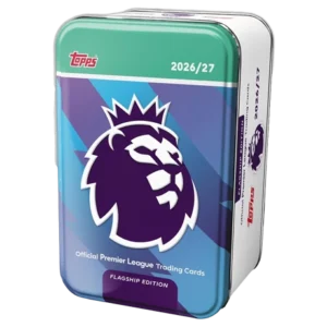 Topps Premier League Flagship Super Tin 2 2026 Orange Lila mit 50 Trading Cards