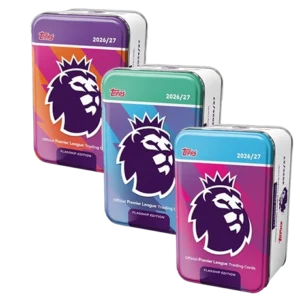 Topps Premier League Flagship Super Tin Set 2026 mit allen 3 Designs