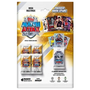 Topps Match Attax Champions League 2026/27 Mega Multipack mit 32 Karten und 3 Limited Editions