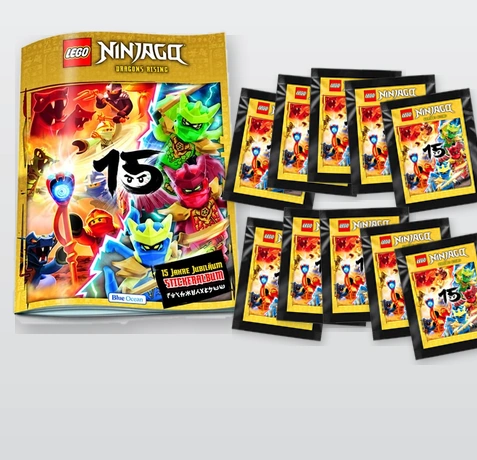 LEGO Ninjago Dragons Rising Stickeralbum + 10 Stickertüten 2026