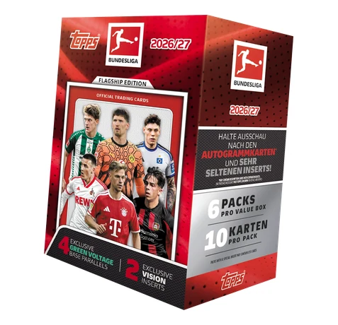 Topps Flagship Bundesliga 2026/27 Value Box mit 60 Karten