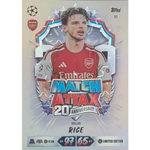 Topps Match Attax Champions League 2026/27 Nr. 27 – Declan Rice – 20th Anniversary Limited Edition
