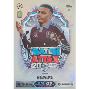 Topps Match Attax Champions League 2026/27 Nr. 81 – Morgan Rogers – 20th Anniversary Limited Edition