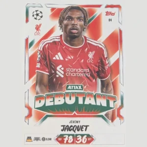 Topps Match Attax Champions League 2026/27 Nr. 84 – Jérémy Jacquet – Attax Debutant