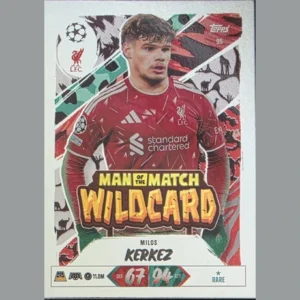Topps Match Attax Champions League 2026/27 Nr. 95 – Milos Kerkez – Man of the Match Wildcard