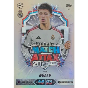 Topps Match Attax Champions League 2026/27 Nr. 153 – Arda Güler – 20th Anniversary Limited Edition
