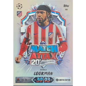 Topps Match Attax Champions League 2026/27 Nr. 189 – Ademola Lookman – 20th Anniversary Limited Edition