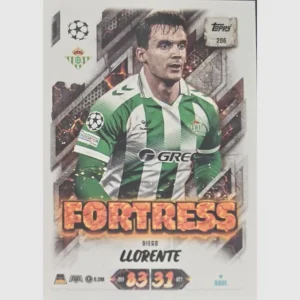 Topps Match Attax Champions League 2026/27 Nr. 206 – Diego Llorente – Fortress