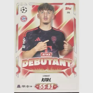 Topps Match Attax Champions League 2026/27 Nr. 216 – Lennart Karl – Attax Debutant