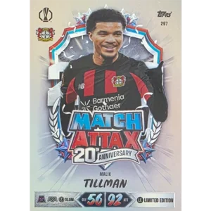 Topps Match Attax Champions League 2026/27 Nr. 297 – Malik Tillman – 20th Anniversary Limited Edition