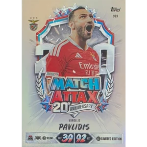 Topps Match Attax Champions League 2026/27 Nr. 333 – Vangelis Pavlidis – 20th Anniversary Limited Edition
