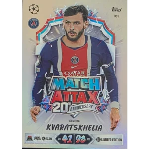 Topps Match Attax Champions League 2026/27 Nr. 351 – Khvicha Kvaratskhelia – 20th Anniversary Limited Edition