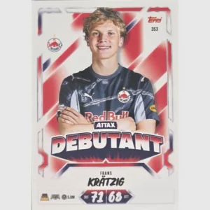 Topps Match Attax Champions League 2026/27 Nr. 353 – Frans Krätzig – Attax Debutant