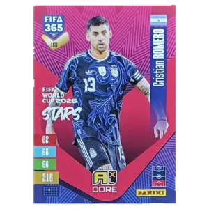 Panini FIFA 365 Adrenalyn XL 2027 Nr. 163 – Cristian Romero – FIFA World Cup 2026 Stars