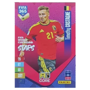 Panini FIFA 365 Adrenalyn XL 2027 Nr. 168 – Timothy Castagne – FIFA World Cup 2026 Stars