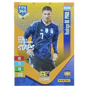 Panini FIFA 365 Adrenalyn XL 2027 Nr. 189 – Rodrigo De Paul – FIFA World Cup 2026 Stars