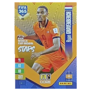 Panini FIFA 365 Adrenalyn XL 2027 Nr. 202 – Ryan Gravenberch – FIFA World Cup 2026 Stars