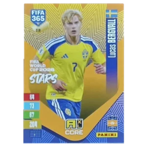 Panini FIFA 365 Adrenalyn XL 2027 Nr. 210 – Lucas Bergvall – FIFA World Cup 2026 Stars