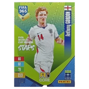 Panini FIFA 365 Adrenalyn XL 2027 Nr. 221 – Anthony Gordon – FIFA World Cup 2026 Stars