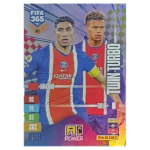 Panini FIFA 365 Adrenalyn XL 2027 Nr. 301 – Achraf Hakimi / Désiré Doué – Twin Turbo