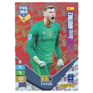 Panini FIFA 365 Adrenalyn XL 2027 Nr. 352 – Josep Martínez – Fan Favourite – Red