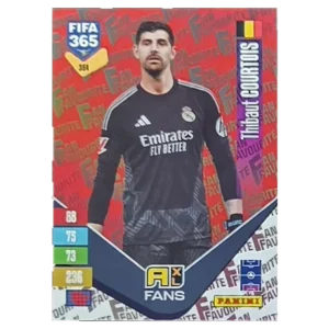 Panini FIFA 365 Adrenalyn XL 2027 Nr. 354 – Thibaut Courtois – Fan Favourite – Red