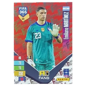 Panini FIFA 365 Adrenalyn XL 2027 Nr. 355 – Emiliano Martínez – Fan Favourite – Red