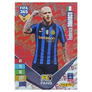 Panini FIFA 365 Adrenalyn XL 2027 Nr. 362 – Federico Dimarco – Fan Favourite – Red