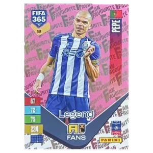 Panini FIFA 365 Adrenalyn XL 2027 Nr. 364 – Pepê – Fan Favourite – Pink