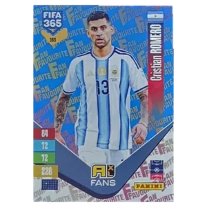 Panini FIFA 365 Adrenalyn XL 2027 Nr. 365 – Cristian Romero – Fan Favourite – Blue