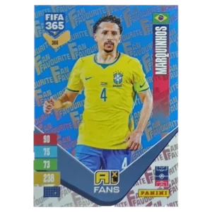 Panini FIFA 365 Adrenalyn XL 2027 Nr. 366 – Marquinhos – Fan Favourite – Blue