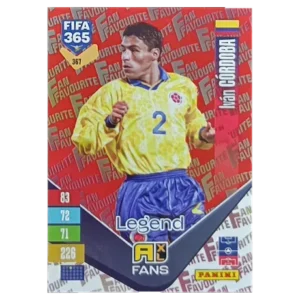Panini FIFA 365 Adrenalyn XL 2027 Nr. 367 – Iván Córdoba – Fan Favourite – Red
