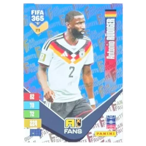 Panini FIFA 365 Adrenalyn XL 2027 Nr. 370 – Antonio Rüdiger – Fan Favourite – Blue